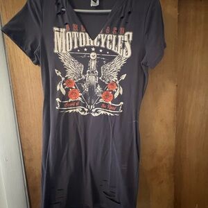 Graphic dress with Motorcycle Design